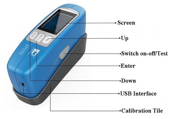 Building Material 60 Degree Multi Angle Gloss Meter 0.1GU Resolution With QC Software